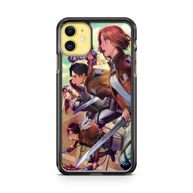 attack on titan junior high anime iphone 5/6/7/8/X/XS/XR/11 pro case cover