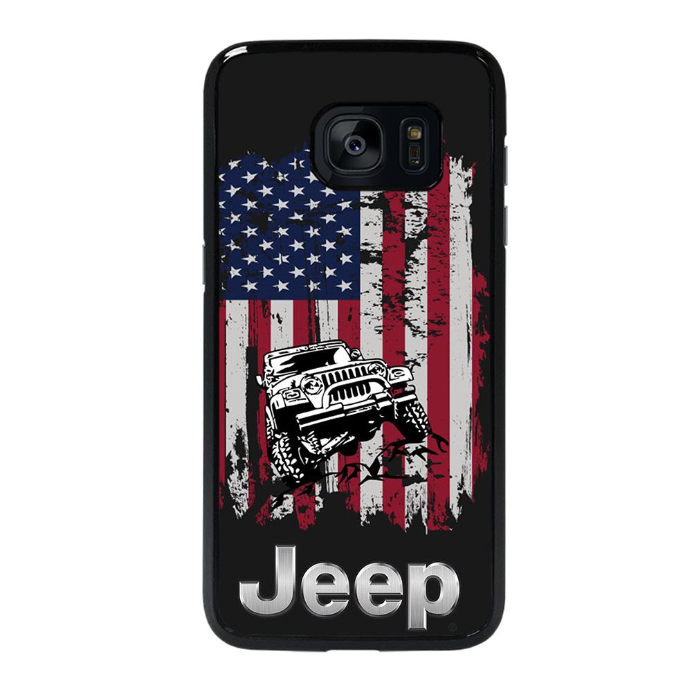 coque custodia cover fundas hoesjes j3 J5 J6 s20 s10 s9 s8 s7 s6 s5 plus edge D28602 JEEP US FLAG LOGO Samsung galaxy s7 edge Case