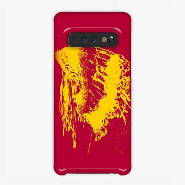 Coque Samsung galaxy S5 S6 S7 S8 S9 S10 S10E Edge Plus Kansas City Chiefs Icon Yellow Red