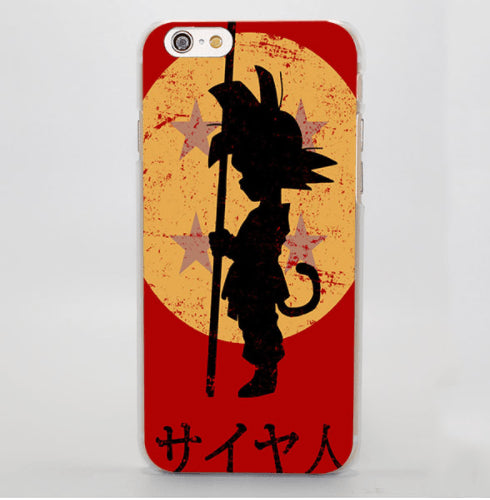 Kid Goku Shadow Dragon Ball 4 Stars iPhone 5 6 7 Plus coque