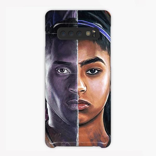 Coque Samsung galaxy S5 S6 S7 S8 S9 S10 S10E Edge Plus Kobe Bryant And Giana Bryant Two Faces Watercolor