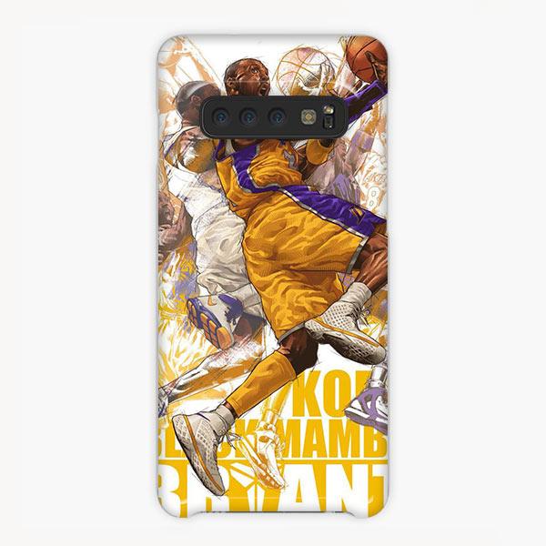 Coque Samsung galaxy S5 S6 S7 S8 S9 S10 S10E Edge Plus Kobe Bryant Lakers Illustration