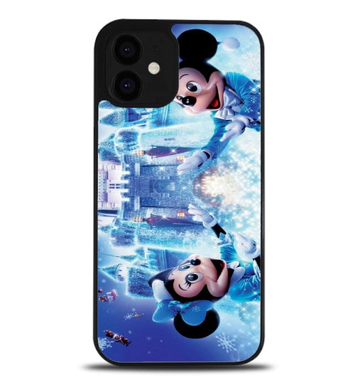 coque iphone 12/12 mini/12 pro/12 pro max Disney Chrismast Mickey and Minnie Mouse L1567
