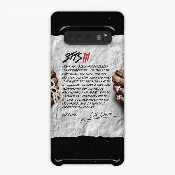 Coque Samsung galaxy S5 S6 S7 S8 S9 S10 S10E Edge Plus Lil Durk Signed To The Streets 3 Red