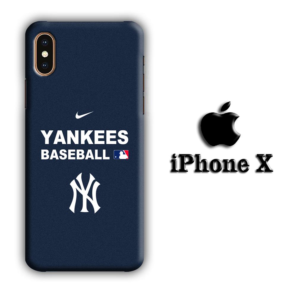 MLB Yankees Navy Nike coque 3D iphone X