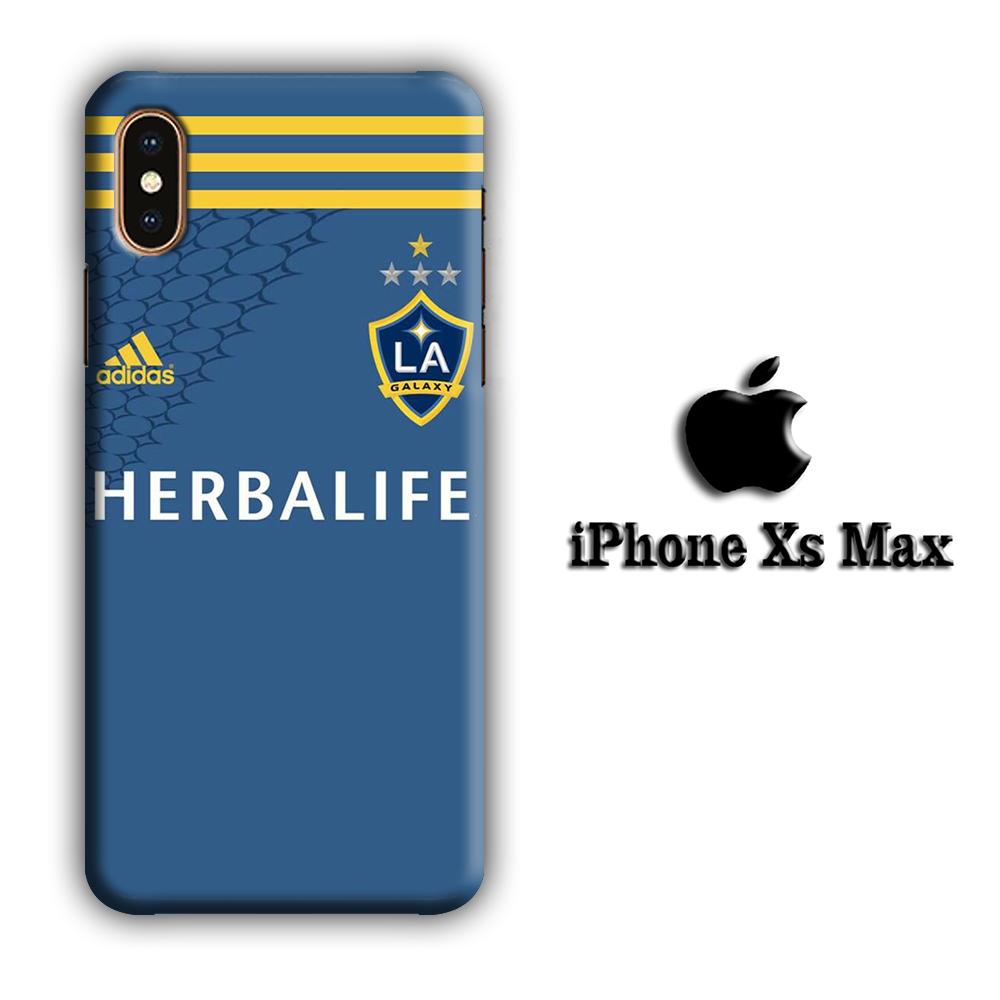 MLS LA Galaxy Jersey Blue coque 3D iPhone Xs Max