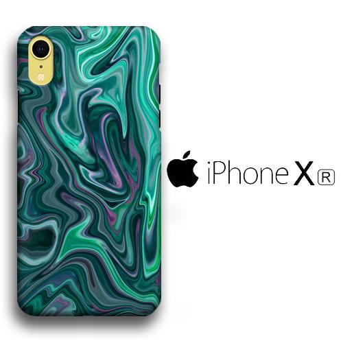 Marble Green 001 coque 3D iPhone XR