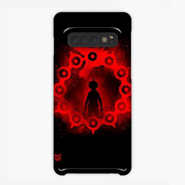 Coque Samsung galaxy S5 S6 S7 S8 S9 S10 S10E Edge Plus Meliodas The Dragon's Sin Of Wrath Red Grunge