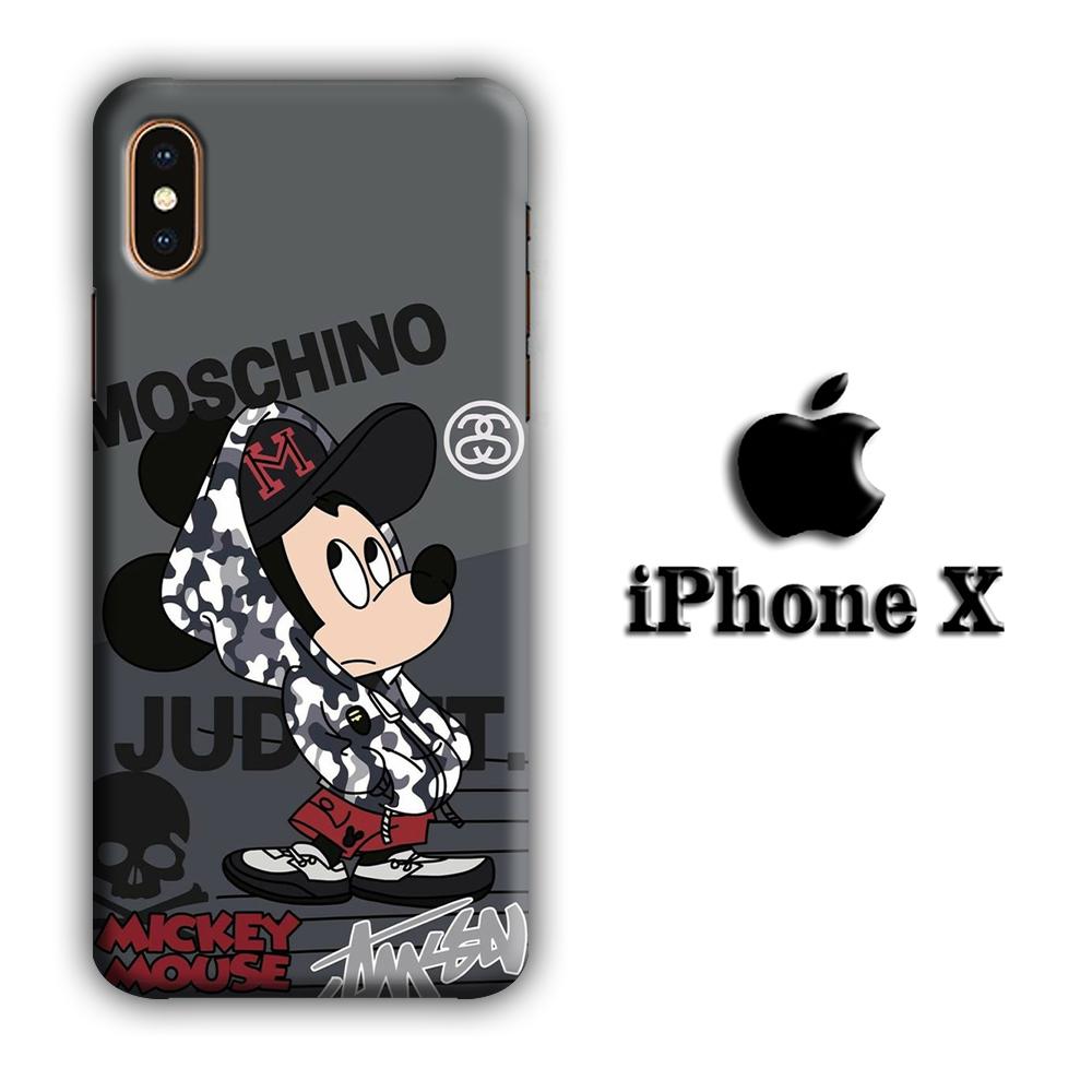 Mickey Mouse Stick In The Glass coque 3D iphone X