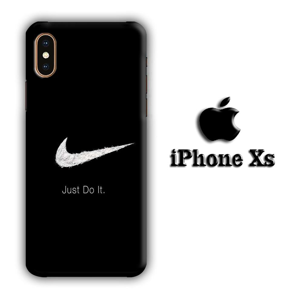 Nike Just Do It White Texture coque 3D iPhone Xs