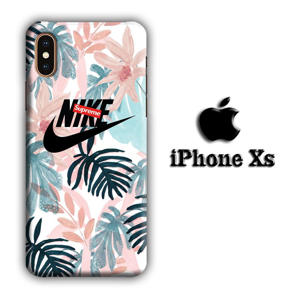 Nike Leaf Nature Painting coque 3D iPhone Xs