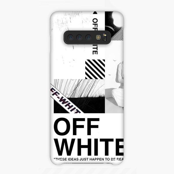 Coque Samsung galaxy S5 S6 S7 S8 S9 S10 S10E Edge Plus Off White These Ideas Just Happen