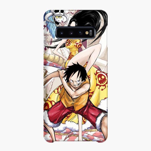 Coque Samsung galaxy S5 S6 S7 S8 S9 S10 S10E Edge Plus One Piece Monkey D Luffy And Boa Hancock