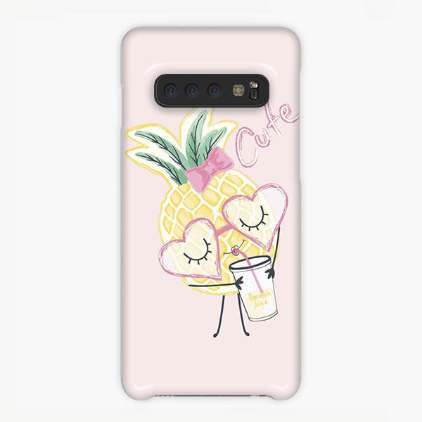 Coque Samsung galaxy S5 S6 S7 S8 S9 S10 S10E Edge Plus Pineapple Cute Pink