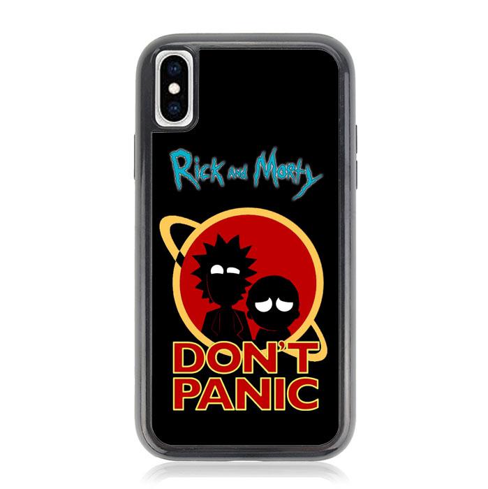 Rick and Morty Dont Panic Z4035 iPhone X, XS coque