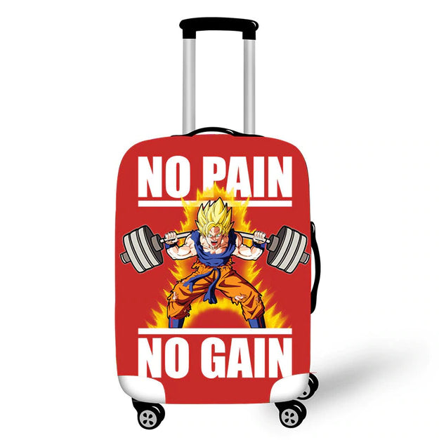 SSJ1 Son Goku No Pain No Gain Travel Suitcoque Cover