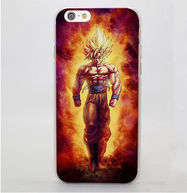 SSJ2 Super Saiyan Goku Flame Fire Cool iPhone 5 6 7 Plus coque