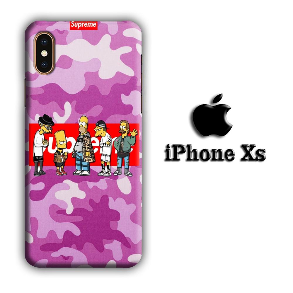 Simpson Supreme Camo coque 3D iPhone Xs