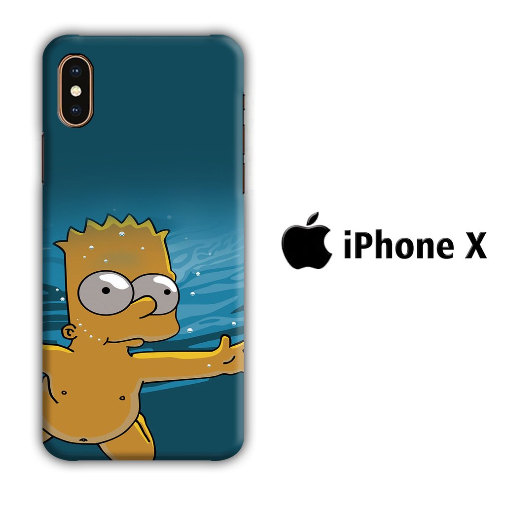 Simpson Swiming coque 3D iphone X