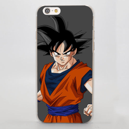 Son Goku Dragon Ball Character Hero Gray iPhone 5 6 7 Plus coque Cover