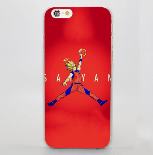 Super Saiyan Goku Basketball Slam Dunk Jordan iPhone 5 6 7 Plus coque