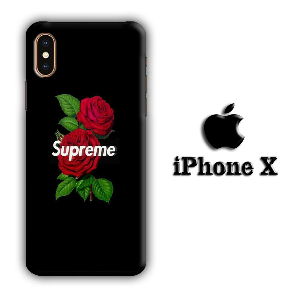 Supreme Rose coque 3D iphone X