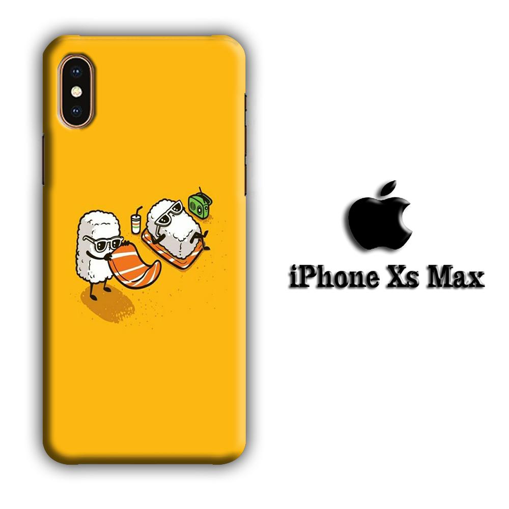 Sushi In The Beach coque 3D iPhone Xs Max