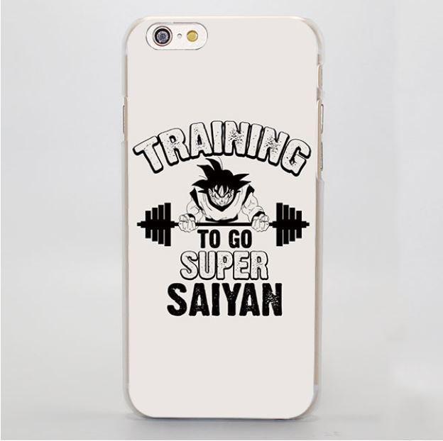 Training to Go Super Saiyan Goku Workout Hard iPhone 4 5 6 7 Plus coque