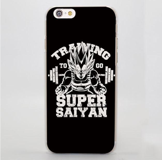 Training to Go Super Saiyan Vegeta Black Hard iPhone 4 5 6 7 Plus coque