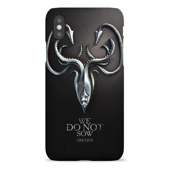 Coque iphone 5 6 7 8 plus x xs 11 pro max We Do Not Sow Greyjoy Metal Logo