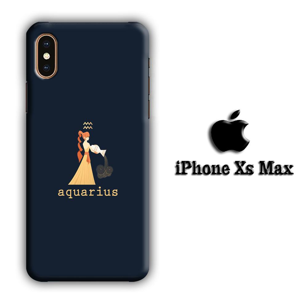 Zodiac Aquarius 002 coque 3D iPhone Xs Max