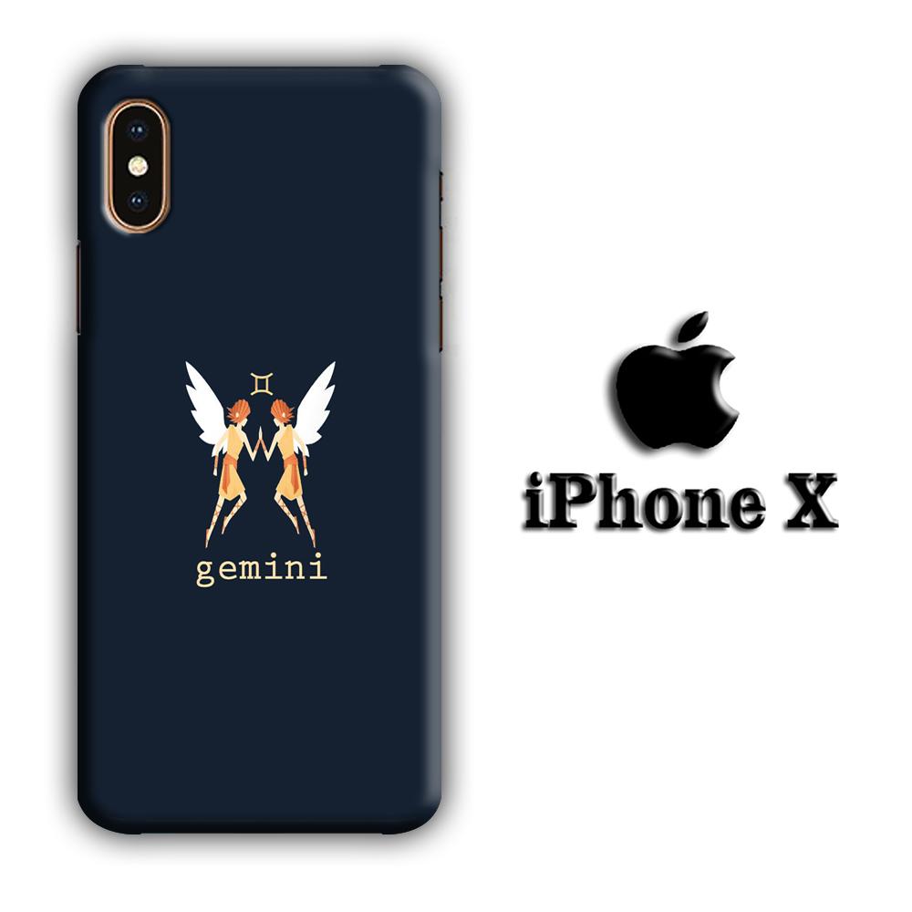 Zodiac Gemini 002 coque 3D iphone X