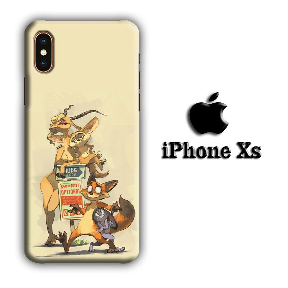 Zootopia Nick And Gazelle coque 3D iPhone Xs