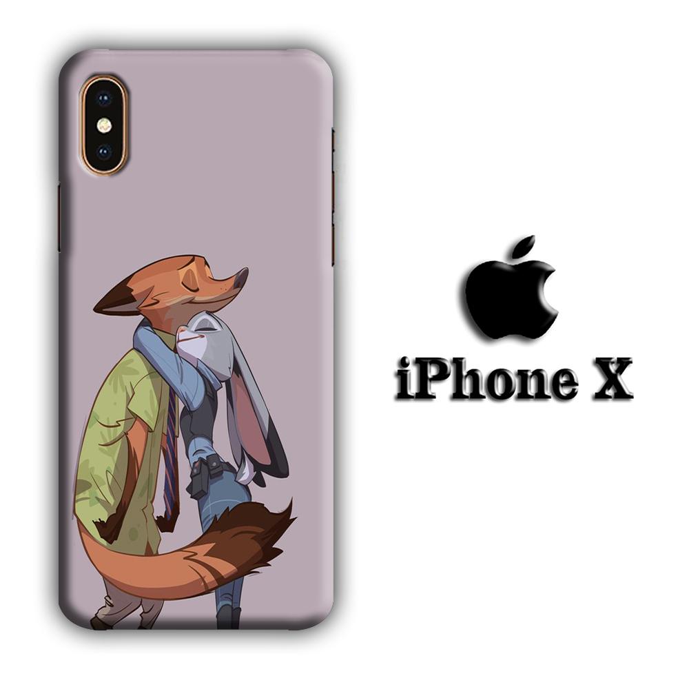 Zootopia Nick Love Hug Pose coque 3D iphone X