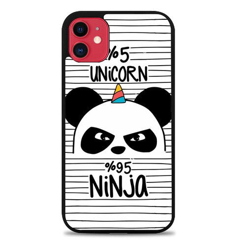 Coque iphone 5 6 7 8 plus x xs xr 11 pro max Panda Unicorn Wallpaper S0185