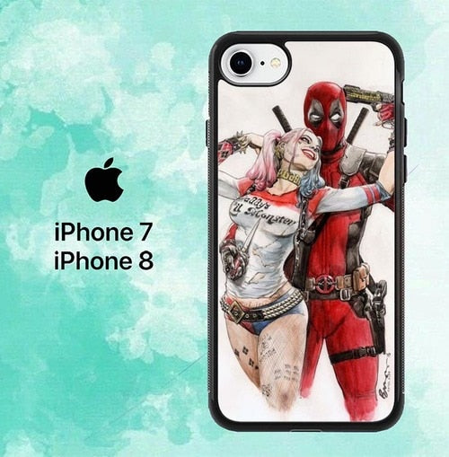 Harley Quinn Deadpool O6702  coque iPhone 7 , iPhone 8