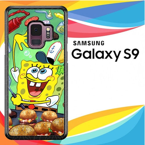Spongebob Squarepants krabby patty Z0046 coque Samsung Galaxy S9