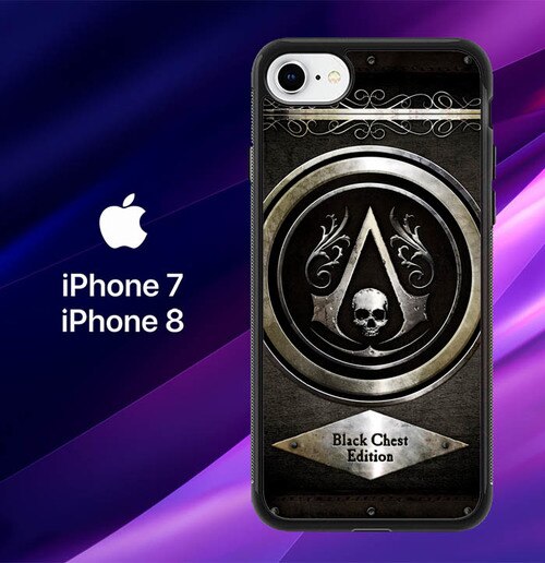 Assassins Creed Black Flag Logo Z0067 coque iPhone 7 , iPhone 8