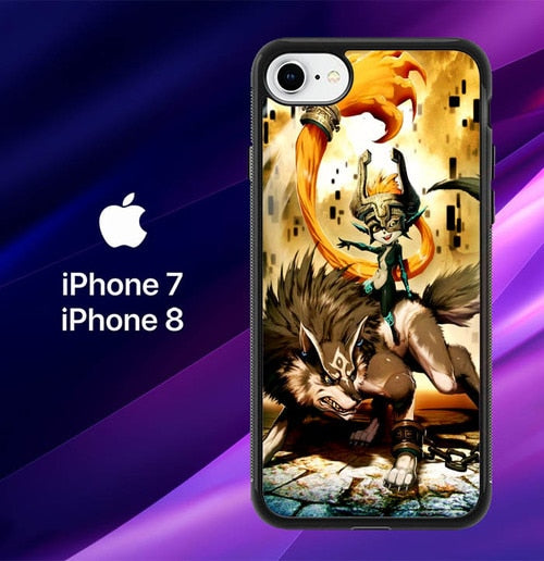 Zelda and wolf twilight princess Z0255 coque iPhone 7 , iPhone 8