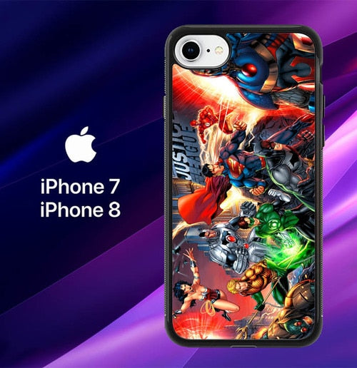 Justice League Of America Jla Superheroes Dc Comics Z0407 coque iPhone 7 , iPhone 8