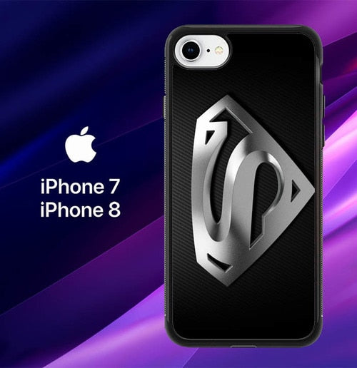Superman Silver Logo Z1291 coque iPhone 7 , iPhone 8