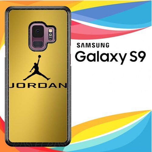 Michael Jordan logo gold Z4468 coque Samsung Galaxy S9