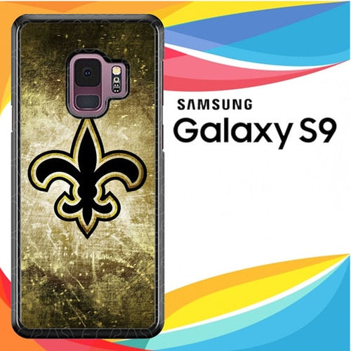 New Orleans Saints gold Z4895 coque Samsung Galaxy S9