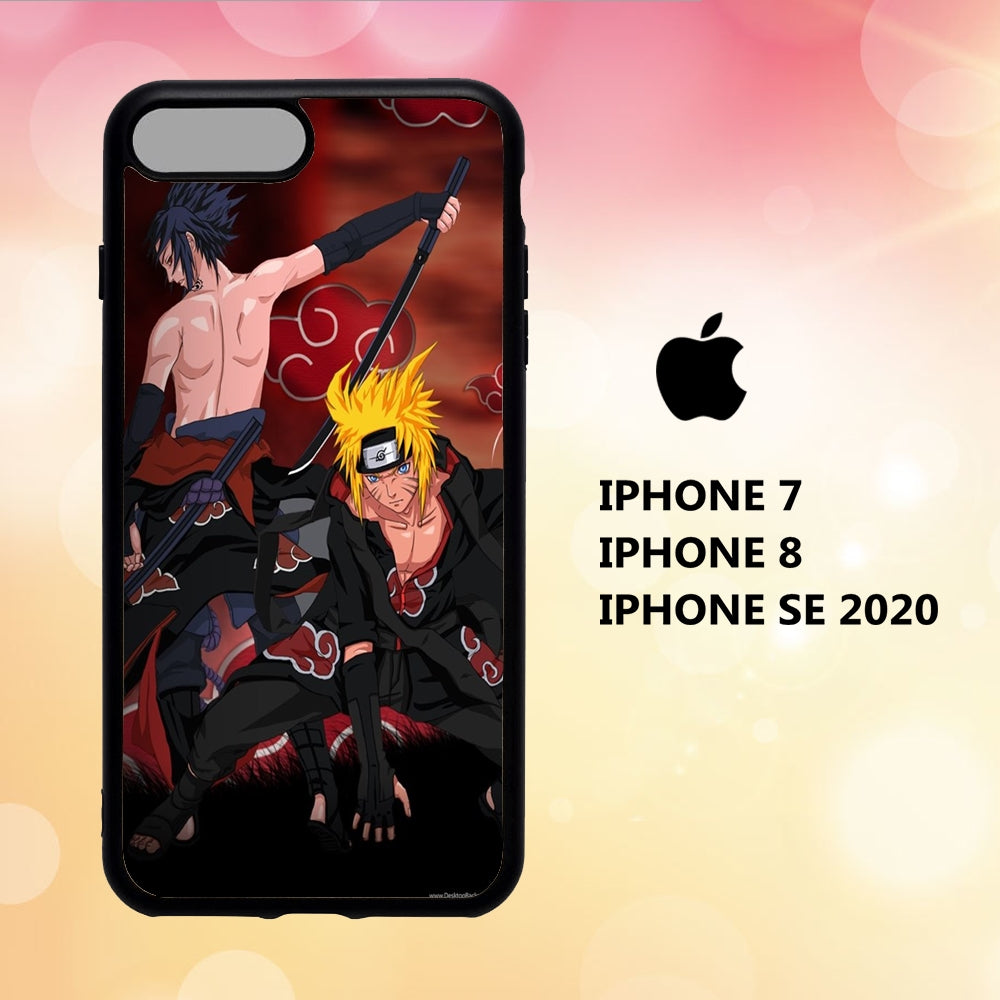 coque iphone 5 6 7 8 plus x xs xr case i9123 anime naruto sasuke iphone