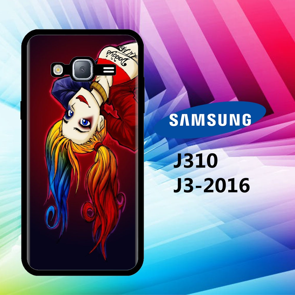 coque samsung J3 2016 J310 Harley quinn wallpaper