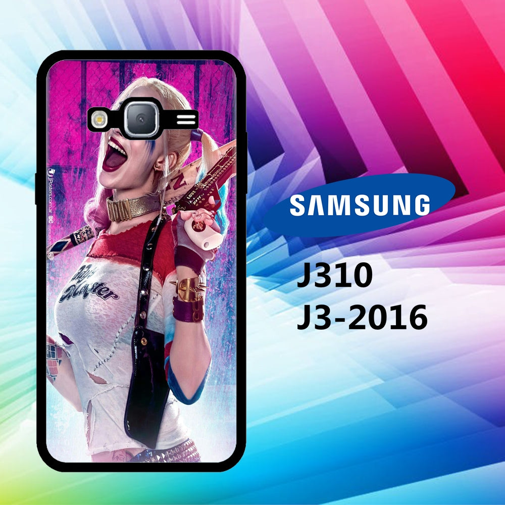 coque samsung J3 2016 J310 Harley quinn wallpaper