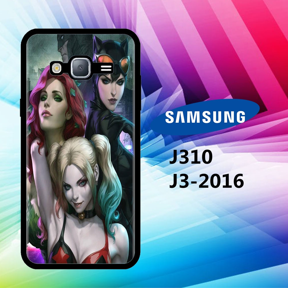 coque samsung J3 2016 J310 Harley quinn wallpaper