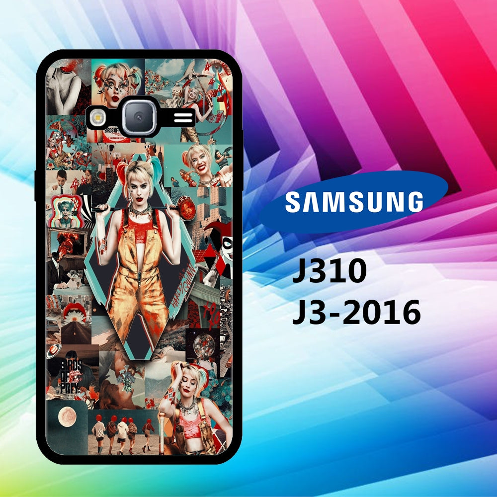 coque samsung J3 2016 J310 Harley quinn wallpaper