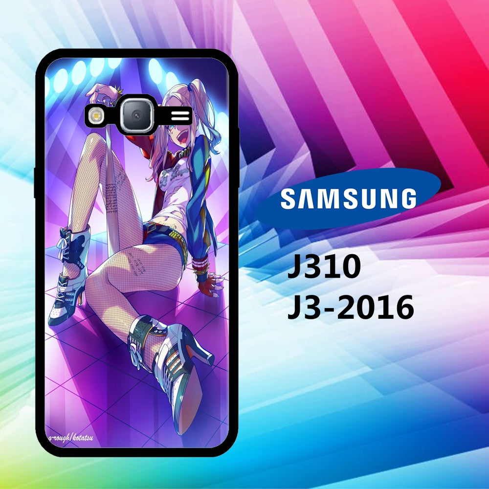 coque samsung J3 2016 J310 Harley quinn wallpaper