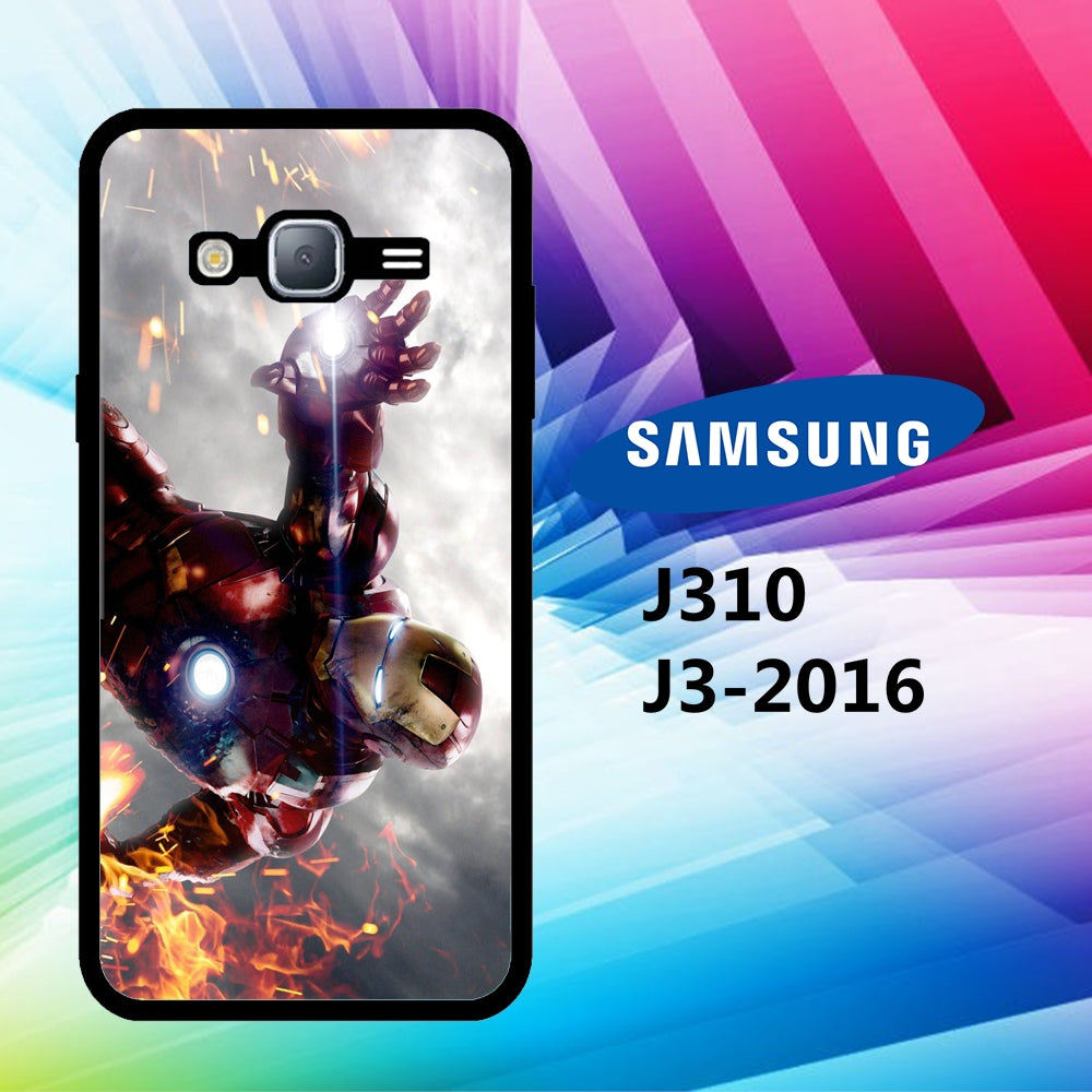 coque samsung J3 2016 J310 Iron man wallpaper